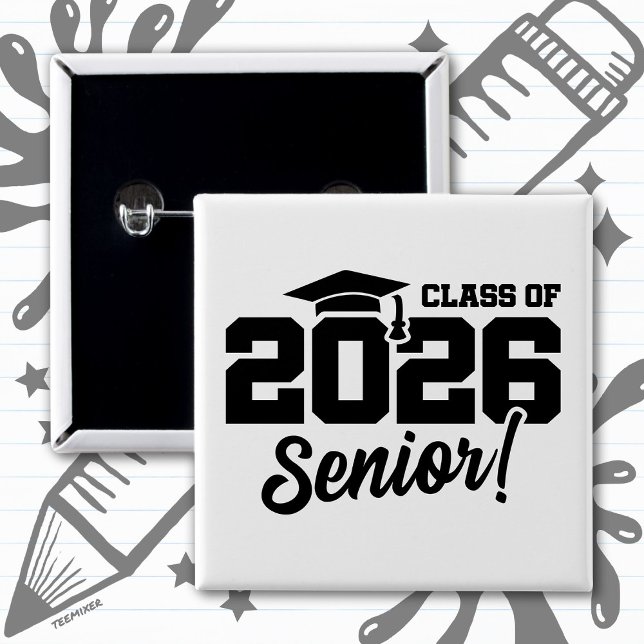 Class of 2026 Senior Varsity Graduation Fun Quote Button (Von Creator hochgeladen)