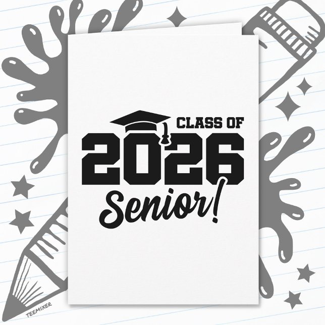 Class of 2026 Senior Varsity Graduation Fun Quote Karte (Von Creator hochgeladen)