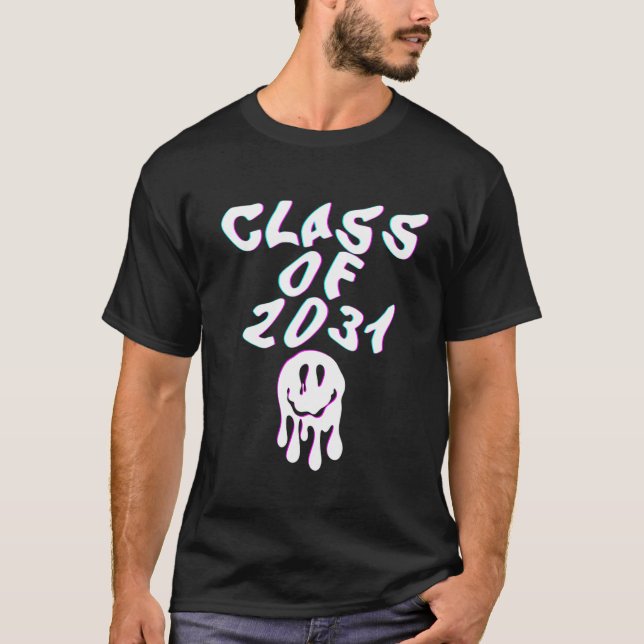Class of 2031 Glitch Senior Class High School Pull T-Shirt (Vorderseite)