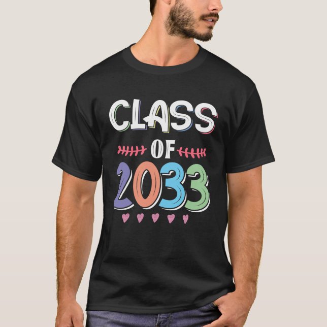Class Of 2033 Grow With Me Future Graduate Teacher T-Shirt (Vorderseite)