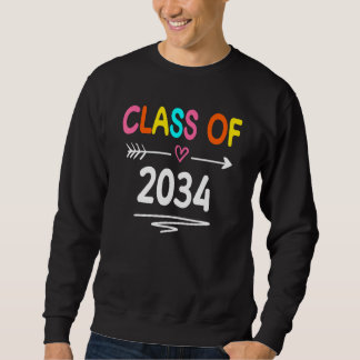 Class Of 2034 Grow With Me First Day Of School Gra Sweatshirt
