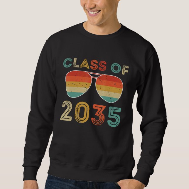 Class of 2035 Grow With Me First Day of School Gra Sweatshirt (Vorderseite)
