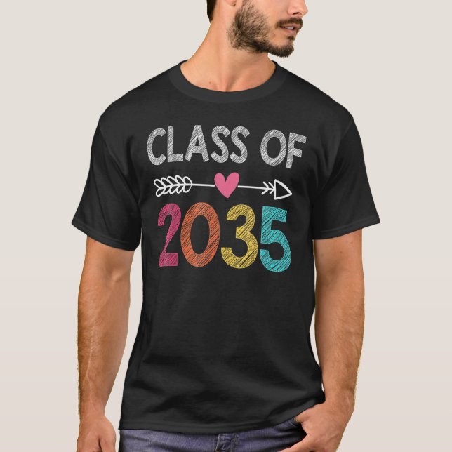 Class Of 2035 Senior Graduation School Future Grad T-Shirt (Vorderseite)