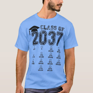 Class Of 2037 Grow With Me Kindergarten Pre-k Grad T-Shirt