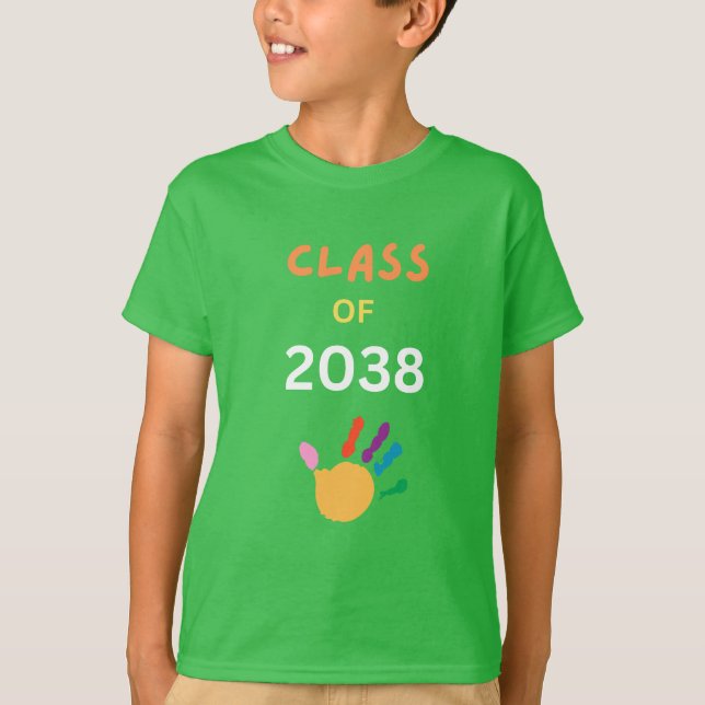 Class of 2038 with fingerpaint T-Shirt (Vorderseite)