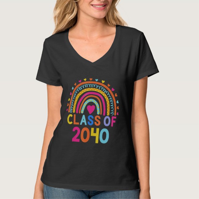 Class of 2040 Senior 40 Grad Graduation Women Men T-Shirt (Vorderseite)