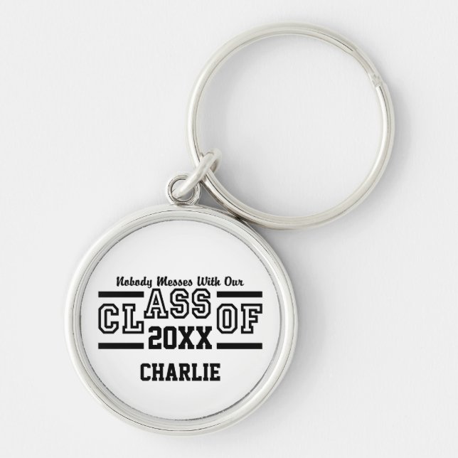 Class of ANY Year custom name key chain Schlüsselanhänger (Vorne)
