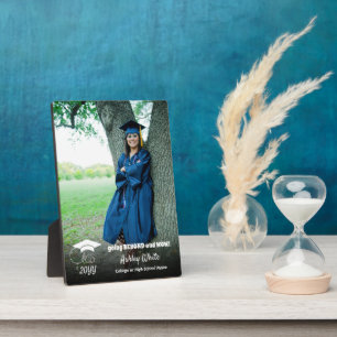 Class of - Custom Grad Photo-White Script Fotoplatte