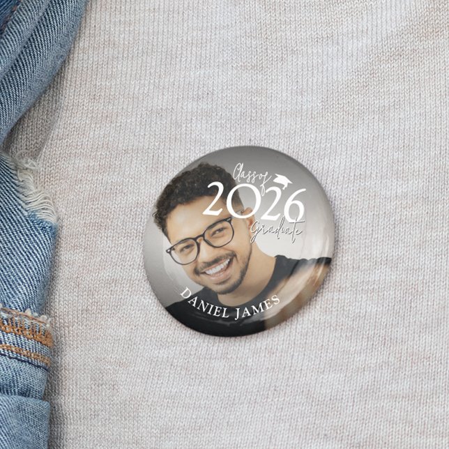 Class Of Graduate Photo Graduation Button (Von Creator hochgeladen)