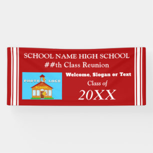 Class Wiedersehen Banner, Ihr FOTO, TEXT, FARBEN Banner