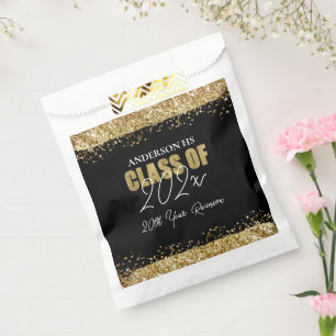 Class Wiedersehen Black and Gold Glitzer Geschenktütchen