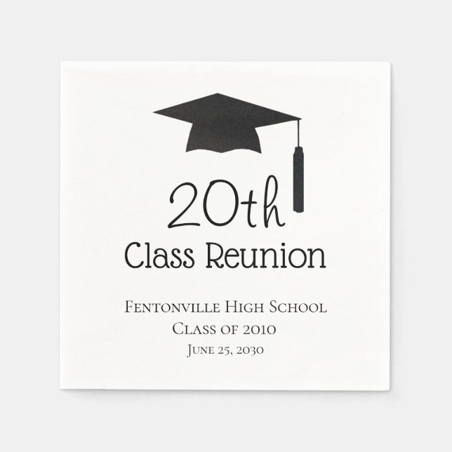 Class Wiedersehen Personalisiert Partys Napkins Serviette (Vorderseite)