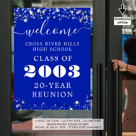 Class Wiedersehen Year Welcome Royal Blue Silver S Poster