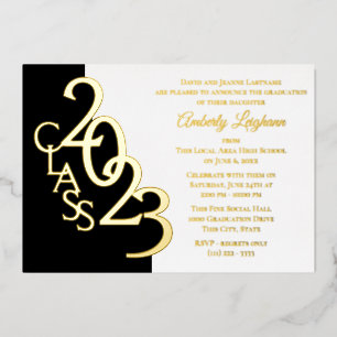 Classe 2023 Graduation Foil Invitation