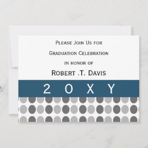 classe bleue Graduation party Invitation