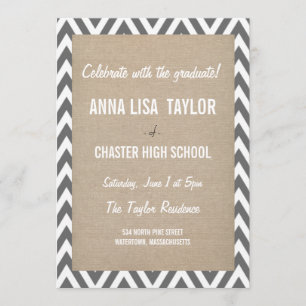 Classe Chevron de 2015 Graduation 2015 Invitation