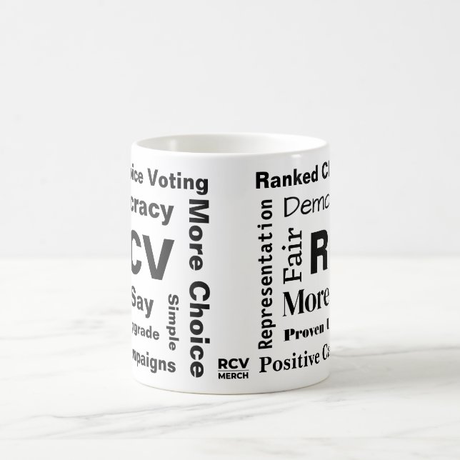 Classé Choix Mots de vote 11 oz Café Mug (Centre)