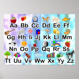 Classe colorée ABC Alphabet Poster