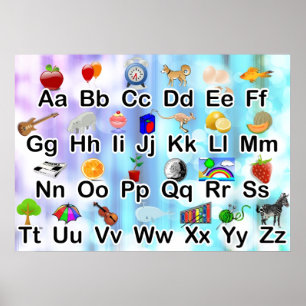 Classe colorée ABC Alphabet Poster