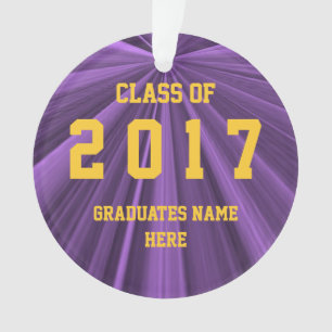 Classe de 2017 pourpres et d'ornement d'or par