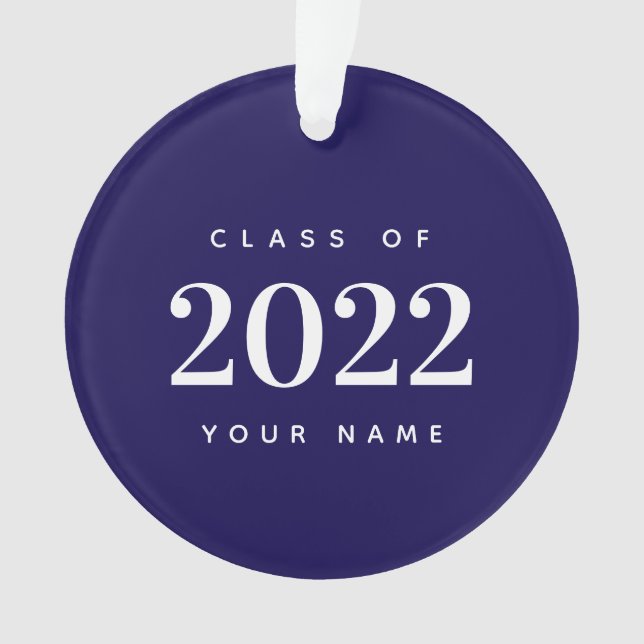 Classe de 2022 Graduation Bleu et Blanc Noël (devant)
