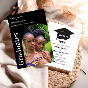 Classe de 2023 faire-part de graduation double