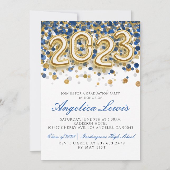 Classe de 2023 Graduation Party Invitation (Devant)
