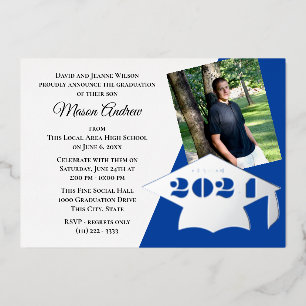 Classe de 2024 Graduation Cap Foil Invitation