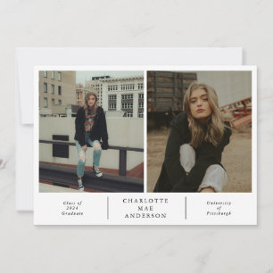 Classe de 2025 Faire-part de graduation 2 Photos