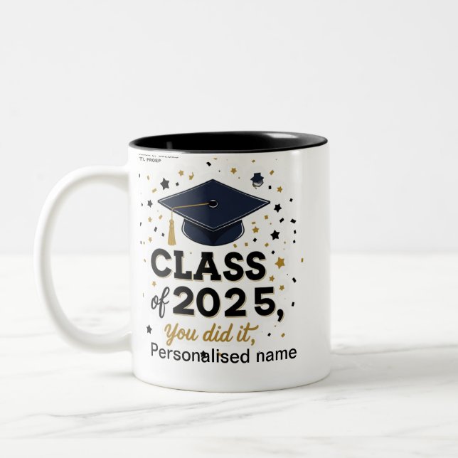 Classe de 2025 Graduation Mug - Bold & Fun (Gauche)