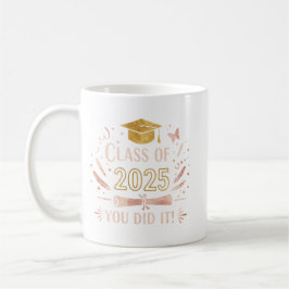 Classe de 2025 Graduation Mug - Rose Gold & Gold