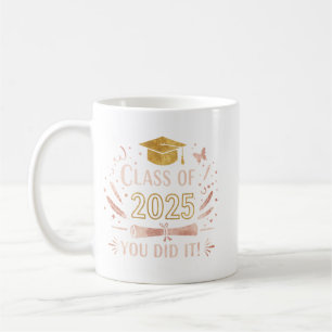 Classe de 2025 Graduation Mug - Rose Gold & Gold