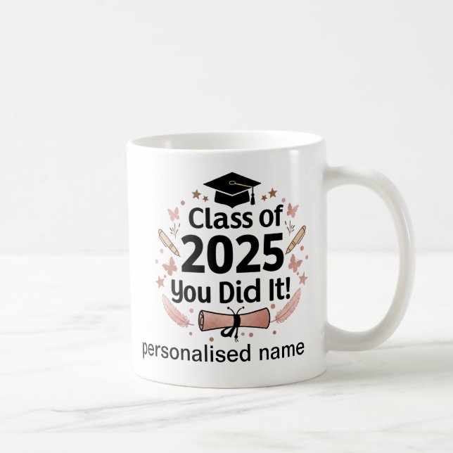 Classe de 2025 - Mug de graduation personnalisée (Droite)