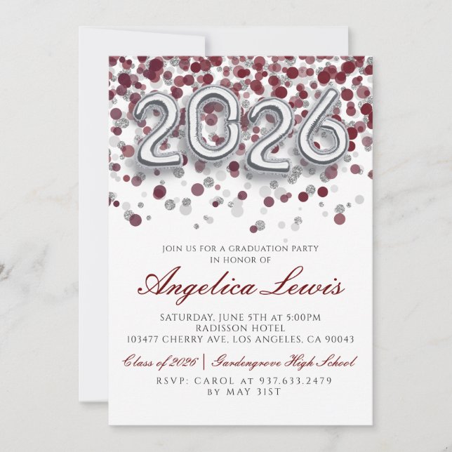 Classe de 2026 Graduation Party Invitation (Devant)