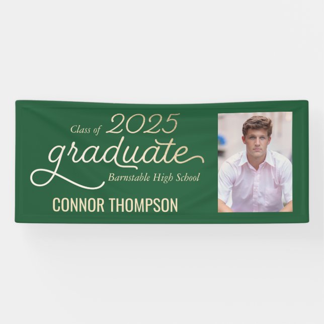 Classe de Bannière de Graduation 2025 avec photo (Horizontal)