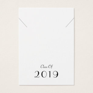 Classe de collier de fin d'études 2019 Carte d'aff