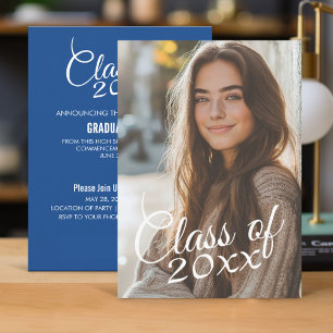 Classe de diplôme Faire-part photo Invitation