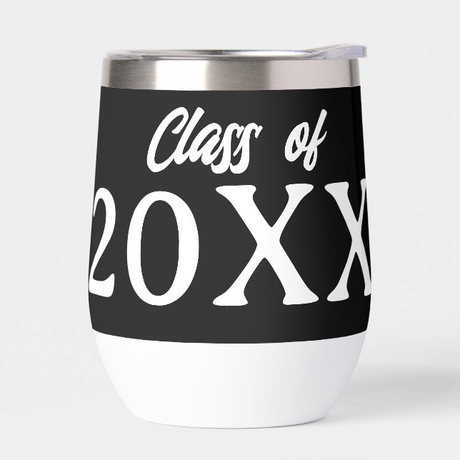 Classe de fin d'études noir et blanc personnalisée (Gauche)