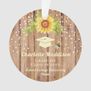 Classe de graduation rustique du tournesol floral