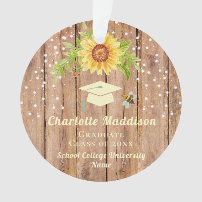 Classe de graduation rustique du tournesol floral (devant)