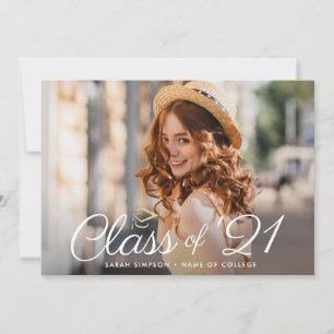 Classe de photo moderne de 2021 faire-part