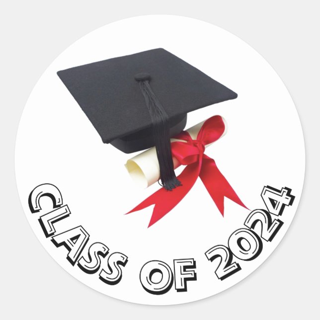 Classe de Sticker Casquette et Diplôme 2024 par Ja (Devant)