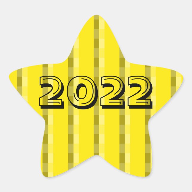 Classe de Sticker étoile jaune clair 2022 par Janz (Devant)