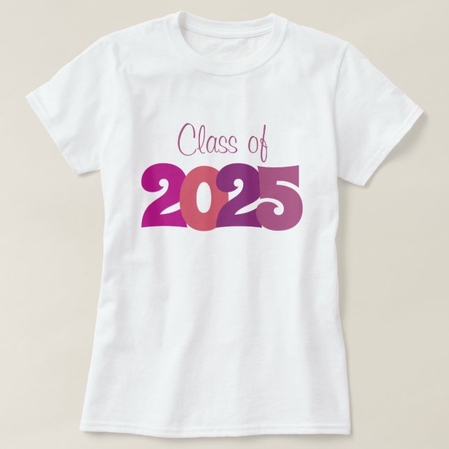 Classe de T-shirt 2025 Graduation (Design devant)