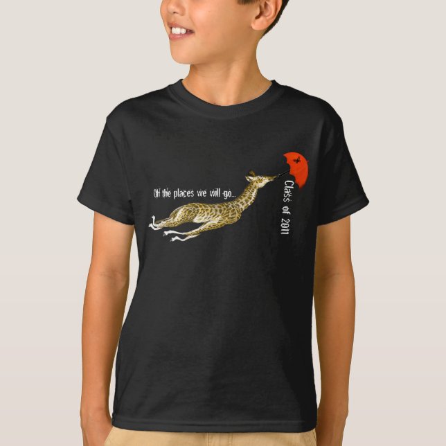 Classe de T-shirts à parapluie Whimsical Giraffe 2 (Devant)