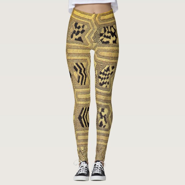 Classe de yoga Leggings tribaux africains (Devant)