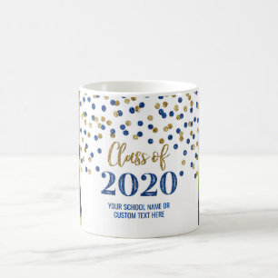 Classe d'or bleu de 2020 Photo Graduation Mug