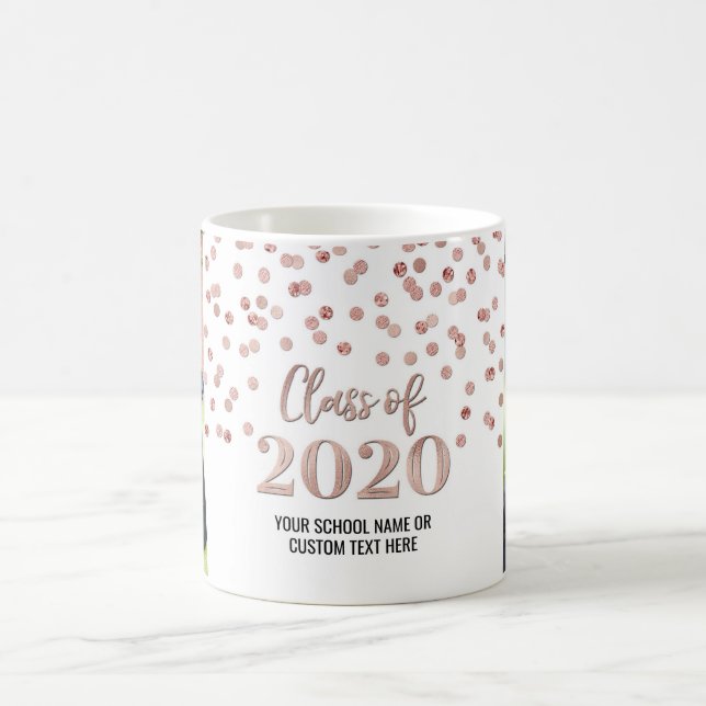 Classe d'or rose de 2020 Photo Graduation Mug (Centre)