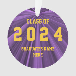 Classe d'ornement violet et or 2024 par Janz