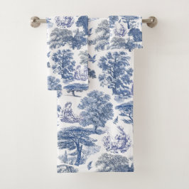 Classé élégant Rustic Blue Country Toile